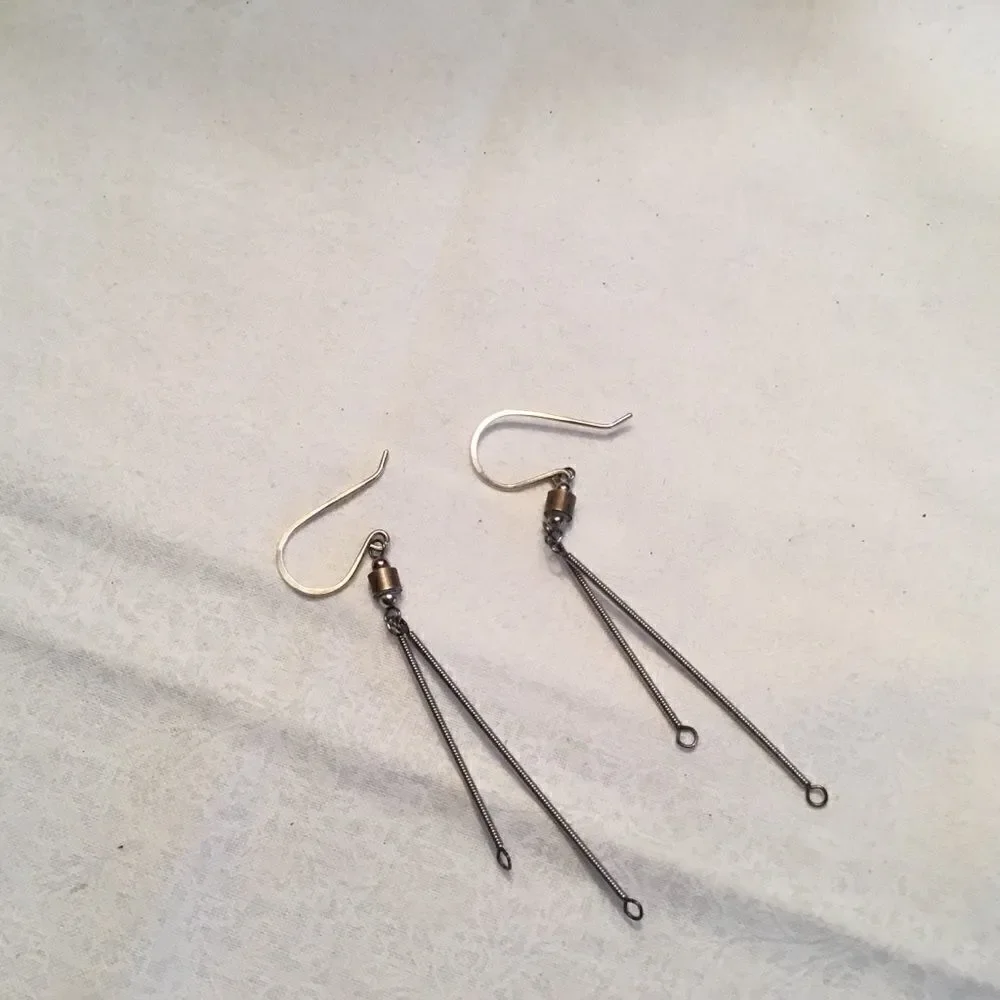 $8 ea or 3/$15  Silvertone Drop Earrings